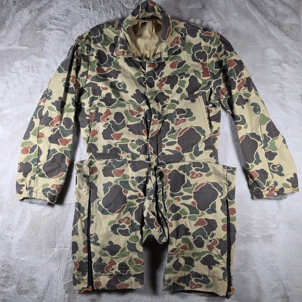 Walls Blizzard Pruf Coveralls Mens Medium Tall Camo Duck Hunter‎ Insulated